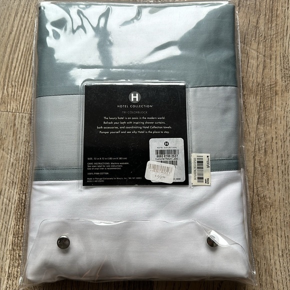 SOLD!! Macys Hotel Collection Shower Curtain - Picture 2 of 3